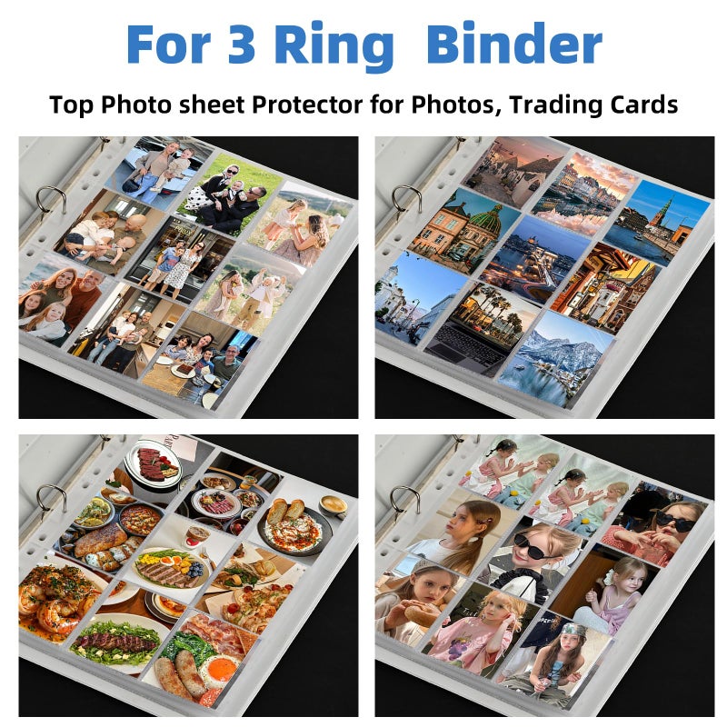 Affisure 9 Pocket Card Sleeves  Holds 1800 Cards  Trading Card Binder Sleeves  3 Ring 9 Pocket Pages for Sports Cards  Coupons Cards  100 Pack  Game - Image 4